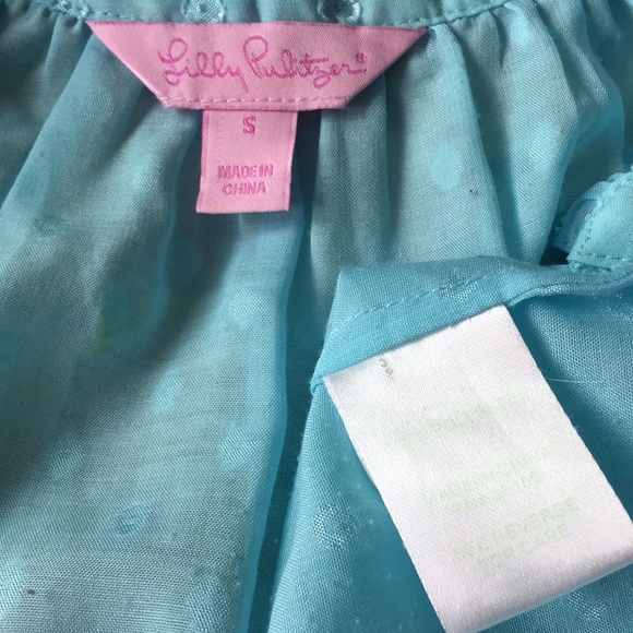 Lily Pulitzer size Small Tunic Round/Dot Ruffles Florida Preppy Vibes Beach Fun - Picture 7 of 8